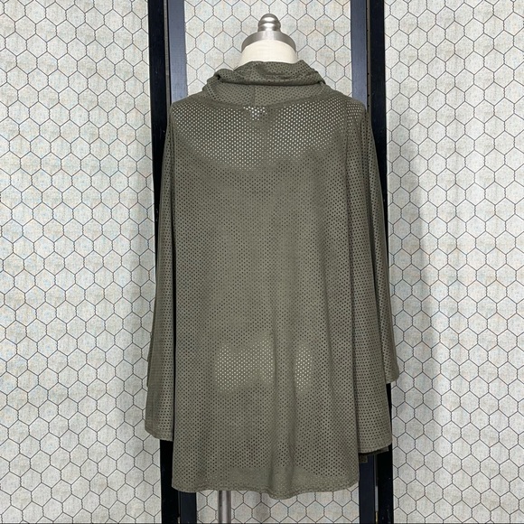 PLANET Lauren G Microfiber Cowl Neck Poncho - Picture 3 of 10